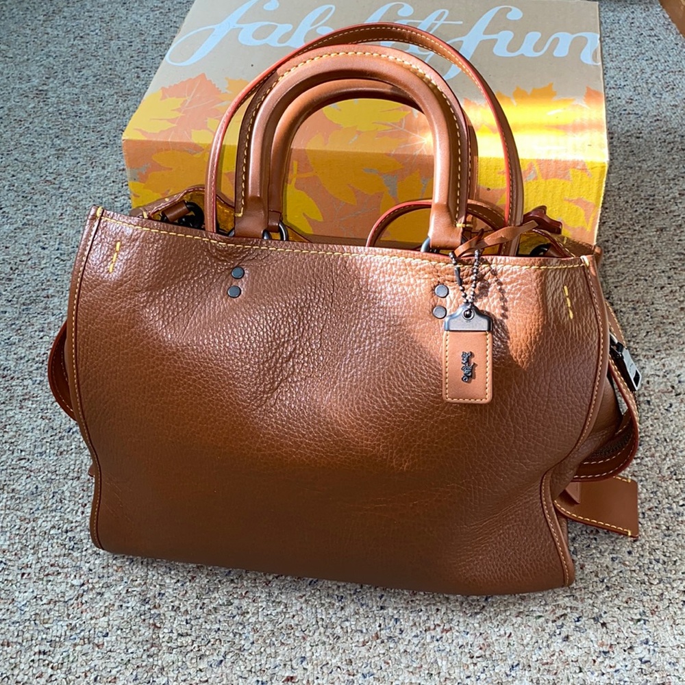 ⭐️COACH 1941 Leather Rogue 30/31 Bag in Saddle Brown ⭐️